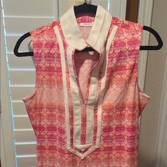 Cabana Life Pink and White Sleeveless Dress L NWT - Picture 3 of 7